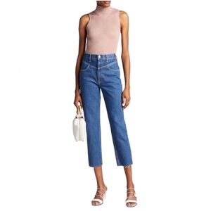 TRAVE‎ Heidi Cropped Straight-Leg  Raw Hem Jeans Size 27